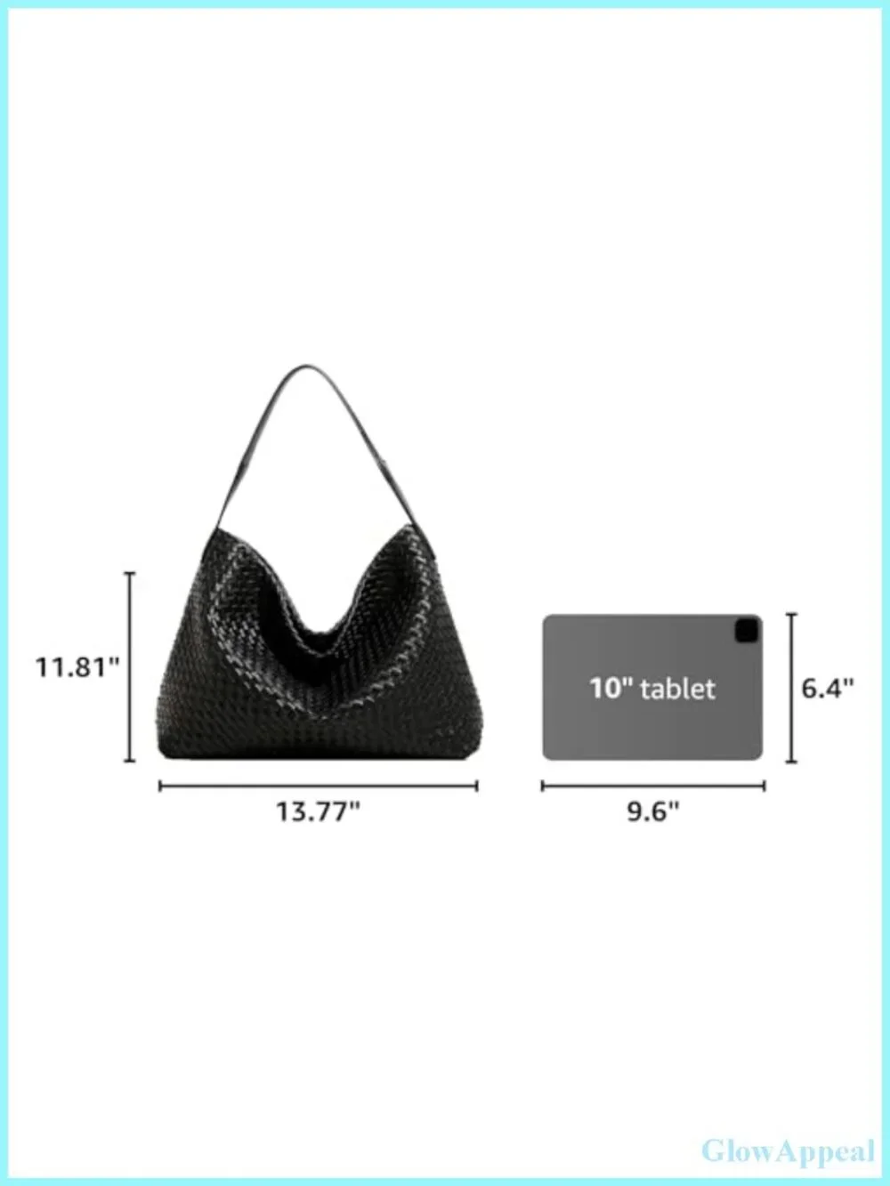 Vegan Leather Woven Hobo Tote Bag with Clutch Crossbody Shoulder Handbag